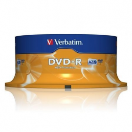 DVD-R VERBATIM ADVANCED AZO 16X/ TARRINA-25UDS