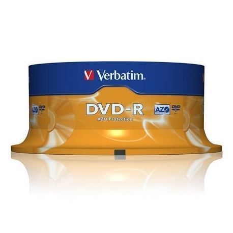 DVD-R VERBATIM ADVANCED AZO 16X/ TARRINA-25UDS