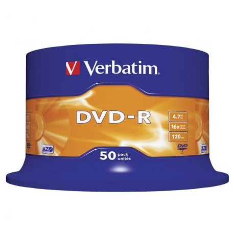 DVD-R VERBATIM ADVANCED AZO 16X/ TARRINA-50UDS