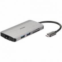 DOCKING USB TIPO-C D-LINK DUB-M810/ 3XUSB/ 1XUSB TIPO-C/ 1XTHUNDERBOLT/ 1XHDMI 4K/ 1XRJ45/ 1XLECTOR TARJETAS/ GRIS