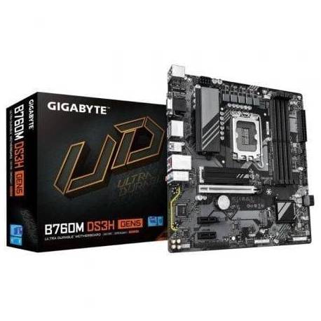 PLACA BASE GIGABYTE B760M DS3H GEN5 SOCKET 1700/ DDR5/ PCIE 5.0/ MICRO ATX