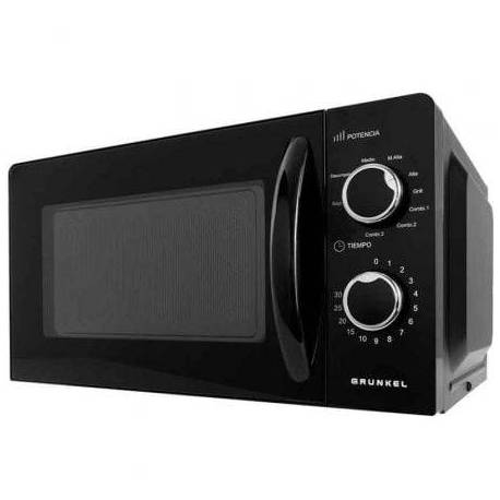 MICROONDAS GRUNKEL MWG-20NG/ 700W/ CAPACIDAD 20L/ FUNCION GRILL/ NEGRO