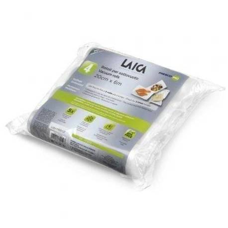 BOLSA PARA ENVASAR AL VACÍO LAICA VT3513/ 20 X 600CM/ 4 ROLLOS