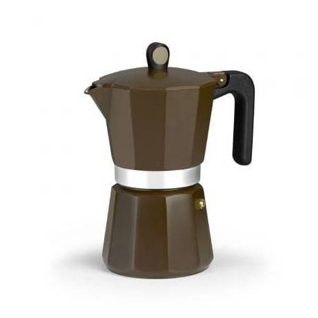 CAFETERA ITALIANA INDUCTION CREAM M671012/ 12 TAZAS/ MARRÓN