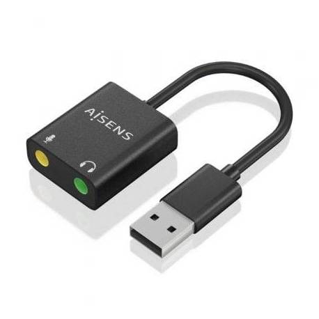 TARJETA DE SONIDO AISENS A106-0769/ USB MACHO - 2XJACK 3.5 HEMBRA