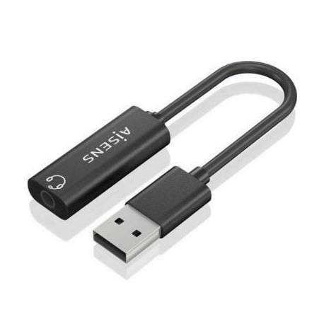 TARJETA DE SONIDO AISENS A106-0770/ USB MACHO - JACK 3.5 HEMBRA