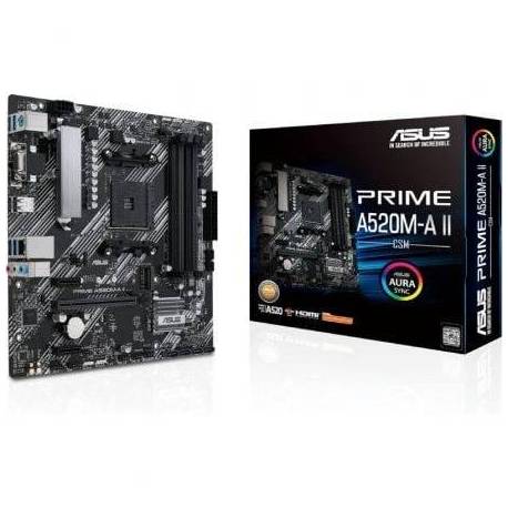 PLACA BASE ASUS PRIME A520M-A II/CSM SOCKET AM4/ DDR4/ PCIE 3.0/ MICRO ATX