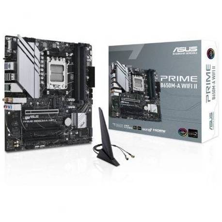 PLACA BASE ASUS PRIME B650M-A WIFI II SOCKET AM5/ DDR5/ PCIE 5.0/ MICRO ATX
