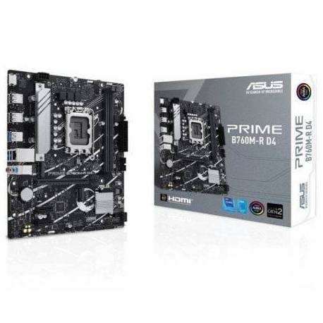 PLACA BASE ASUS PRIME B760M-R D4 SOCKET 1700/ DDR4/ PCIE 4.0/ MICRO ATX