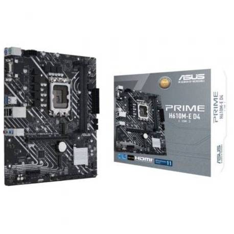 PLACA BASE ASUS PRIME H610M-E D4-CSM/ SOCKET 1700/ DDR4/ PCIE 4.0/ MICRO ATX