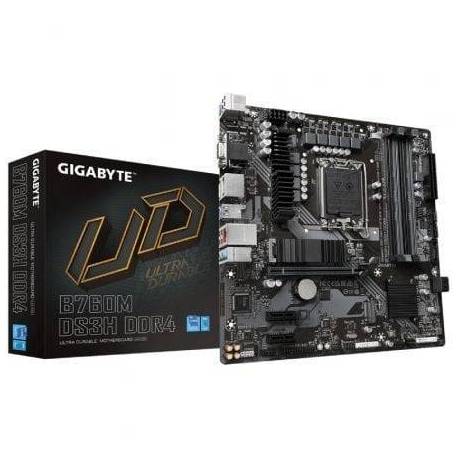 PLACA BASE GIGABYTE B760M DS3H DDR4 SOCKET 1700/ DDR4/ PCIE 4.0/ MICRO ATX