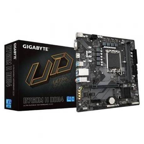 PLACA BASE GIGABYTE B760M H DDR4 SOCKET 1700/ DDR4/ PCIE 4.0/ MICRO ATX