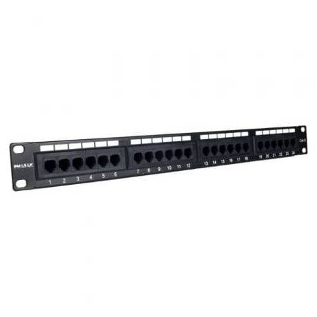 PATCH PANEL PHASAK PU 2956/ 24 PUERTOS/ CAT.6/ ALTURA 1U