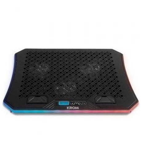 SOPORTE REFRIGERANTE KROM KOOLER PARA PORTÁTILES HASTA 19'/ ILUMINACIÓN LED