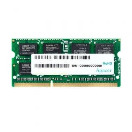 MEMORIA RAM APACER DS.04G2K.KAM 4GB/ DDR3/ 1600MHZ/ 1.5V/ CL11/ SODIMM
