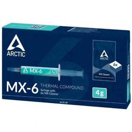 PASTA TÉRMICA ARCTIC MX-6/ 4G/ INCLUYE 6 TOALLITAS