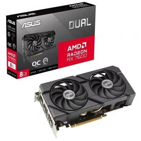 TARJETA GRÁFICA ASUS DUAL RADEON RX 7600 EVO OC/ 8GB GDDR6