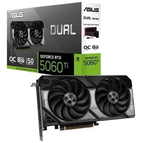 TARJETA GRÁFICA ASUS DUAL GEFORCE RTX 5060 TI OC/ 8GB GDDR7