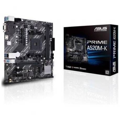PLACA BASE ASUS PRIME A520M-K SOCKET AM4/ DDR4/ PCIE 3.0/ MICRO ATX