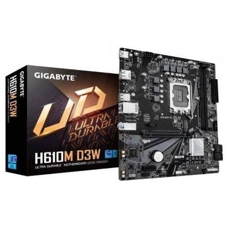 PLACA BASE GIGABYTE H610M D3W SOCKET 1700/ DDR5/ PCIE 4.0/ MICRO ATX