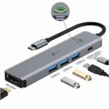 DOCKING USB TIPO-C LEOTEC LEDS05/ 3XUSB/ 1XUSB TIPO-C PD/ 1XHDMI 4K/ GRIS
