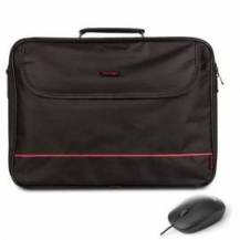 MALETÍN + RATÓN MONRAY BUREAU KIT PARA PORTÁTILES HASTA 16'/ NEGRO