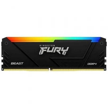 MEMORIA RAM KINGSTON FURY BEAST RGB 8GB/ DDR4/ 3600MHZ/ 1.35V/ CL17/ DIMM