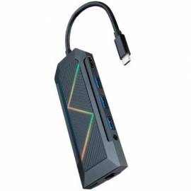 DOCKING USB TIPO-C NANOCABLE 10.16.0901/ 3XUSB/ 1XUSB TIPO-C PD/ 1XHDMI/ 1XRJ45/ 1XLECTOR TARJETAS SD TF/ AUDIO