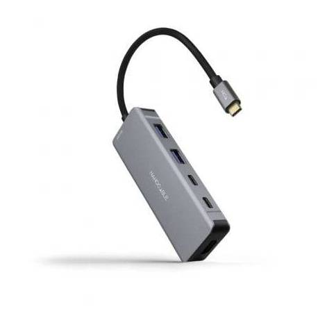 DOCKING TIPO-C NANOCABLE 10.16.1006/ 2XUSB/ 1XHDMI 4K/ 2XUSB TIPO-C/ 1XUSB TIPO-C PD/ GRIS
