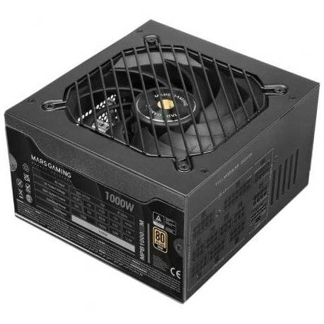 FUENTE DE ALIMENTACIÓN MARS GAMING MPB1000SIM/ 1000W/ VENTILADOR 14CM/ 80 PLUS GOLD
