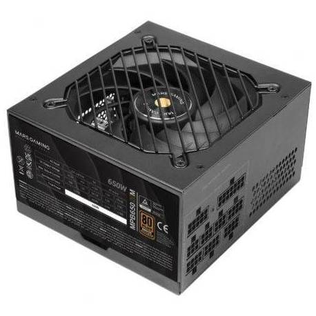 FUENTE DE ALIMENTACIÓN MARS GAMING MPB650SIM/ 650W/ VENTILADOR 12CM/ 80 PLUS BRONZE