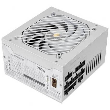 FUENTE DE ALIMENTACIÓN MARS GAMING MPB750SIM/ 750W/ VENTILADOR 14CM/ 80 PLUS BRONZE/ BLANCA