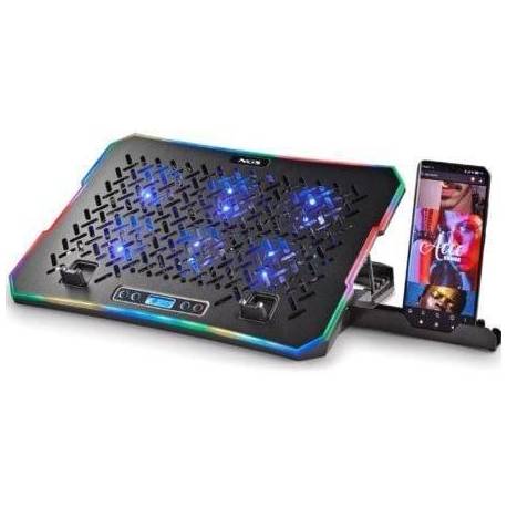 SOPORTE REFRIGERANTE NGS HERO STAND PARA PORTÁTILES HASTA 15.6'/ ILUMINACIÓN LED