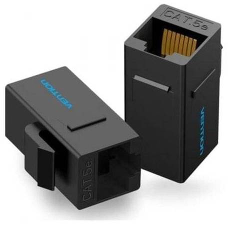 ADAPTADOR CONECTOR RJ45 VDD-B07-B CAT5E UTP/ RJ45 HEMBRA - RJ45 HEMBRA/ NEGRO