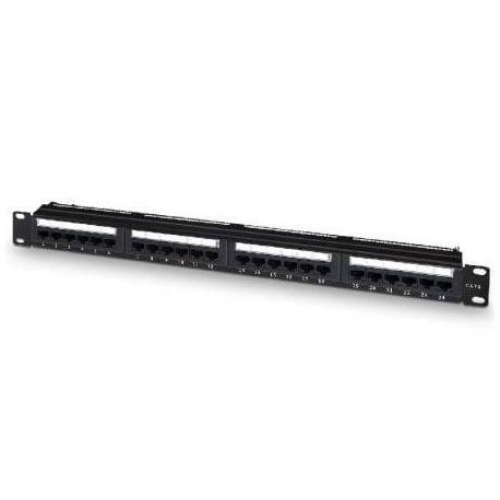 PATCH PANEL AISENS A141-0509/ 24 PUERTOS/ CAT.6/ ALTURA 1U/ GESTIÓN DE CABLES