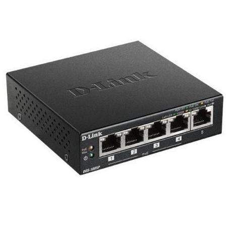 SWITCH D-LINK DGS-1005P 5 PUERTOS/ RJ-45 10/100/1000 POE