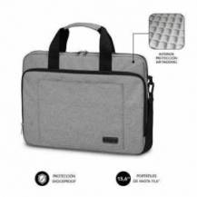 MALETÍN SUBBLIM AIR PADDING LAPTOP BAG PARA PORTÁTILES HASTA 15.6'/ CINTA PARA TROLLEY/ GRIS