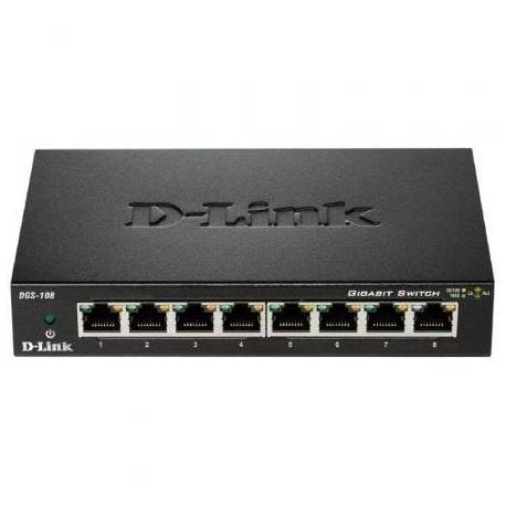 SWITCH D-LINK DGS-108 8 PUERTOS/ RJ-45 10/100/1000