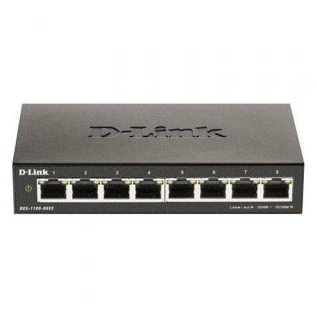 SWITCH GESTIONABLE D-LINK DGS-1100-08V2 8 PUERTOS/ RJ-45 10/100/1000