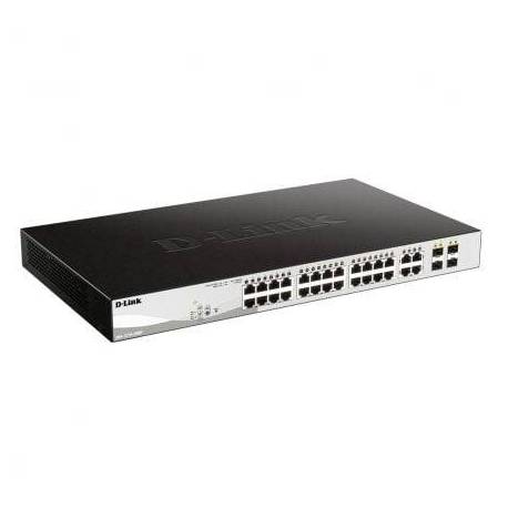 SWITCH D-LINK SMART PLUS DGS-1210-28MP 28 PUERTOS/ RJ-45 10/100/1000 POE/ SFP