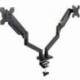 SOPORTE DE MESA PARA 2 MONITORES TOOQ DB1434TNR-B/ GIRATORIO/ INCLINABLE/ HASTA 10KG