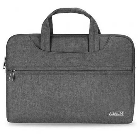MALETÍN SUBBLIM BUSINESS LAPTOP SLEEVE PARA PORTÁTILES HASTA 15.6'/ CINTA PARA TROLLEY/ GRIS