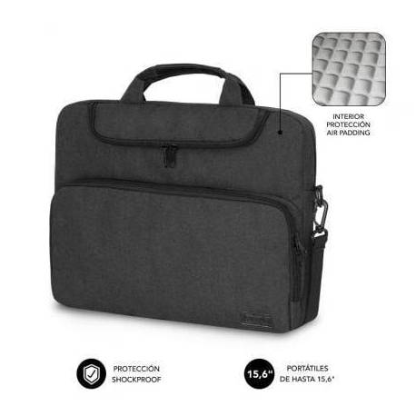 MALETÍN SUBBLIM AIR PADDING PARA PORTÁTILES HASTA 15.6'/ GRIS OSCURO