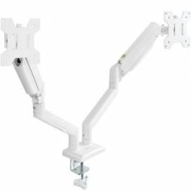 SOPORTE DE MESA PARA 2 MONITORES TOOQ DB1434TNR-W/ GIRATORIO/ INCLINABLE/ HASTA 10KG