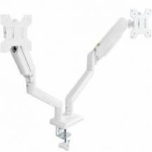 SOPORTE DE MESA PARA 2 MONITORES TOOQ DB1434TNR-W/ GIRATORIO/ INCLINABLE/ HASTA 10KG