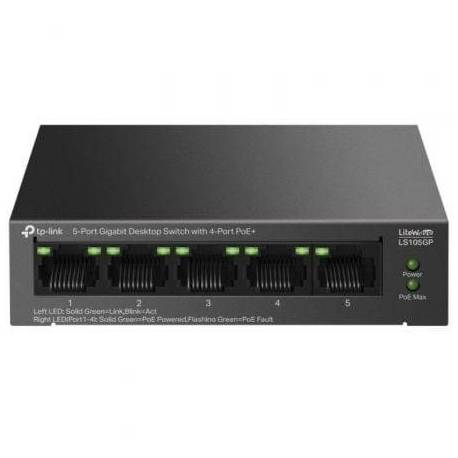 SWITCH TP-LINK LS105GP 5 PUERTOS/ RJ-45 10/100/1000 POE+