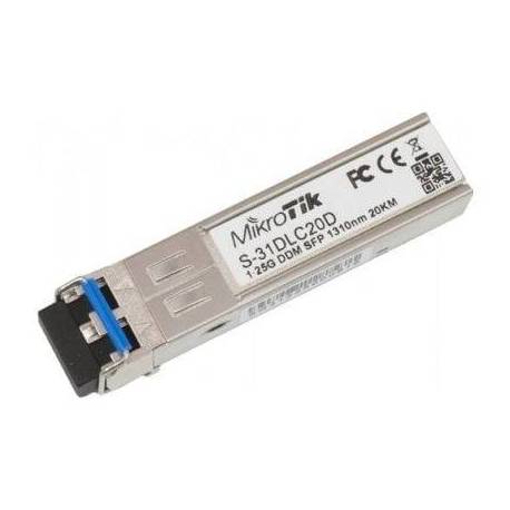 MODULO SFP TRANSCEPTOR DE FIBRA ÓPTICA MIKROTIK S-31DLC20D