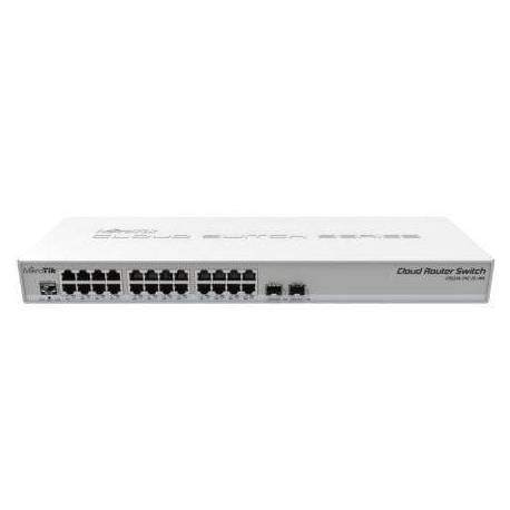 SWITCH ROUTER MIKROTIK CRS326-24G-2S+RM 26 PUERTOS/ RJ45 10/100/100/ SFP/ POE