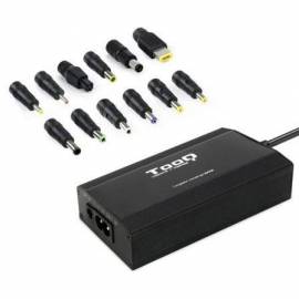 CARGADOR DE PORTÁTIL TOOQ TQLC-100BS01M/ 100W/ MANUAL/ 12 CONECTORES/ VOLTAJE 12-24V/ 1 USB
