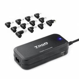 CARGADOR DE PORTÁTIL TOOQ TQLC-90BS02AT/ 90W/ AUTOMÁTICO/ 12 CONECTORES/ VOLTAJE 12-20V/ 1 USB